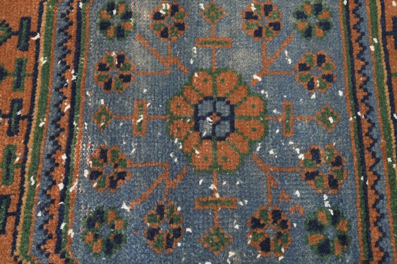 Oushak Runner Rugs Turkish Runner Hand-Knotted Carpet Vintage Rug 3 x 11 ft 429 gallery