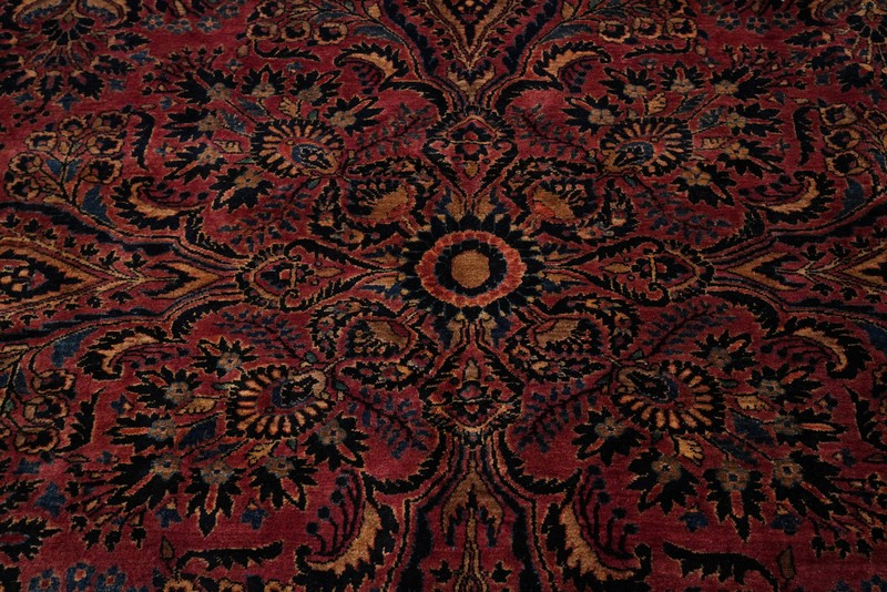 Vegetable Dye Red Antique Floral Large Rug 13x19 Ft Palace Size Wool Carpet gallery
