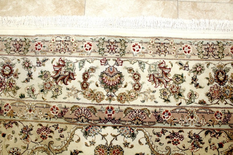 8X11 BREATHTAKING MASTERPIECE 400+KPSI 50RAJ HAND KNOTTED SILK WOOL TABRIZZ RUG gallery