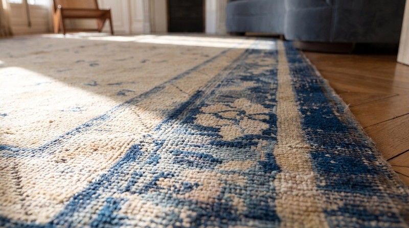 5X7 Antique Chinese Ningxia Wool Area Rug 1750 gallery