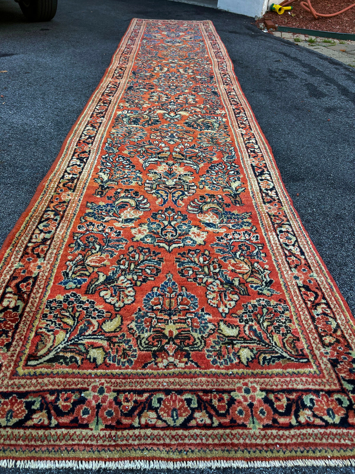 ANTIQUE AMERICAN SAROUK RUNNER 2'7"x12'9" gallery