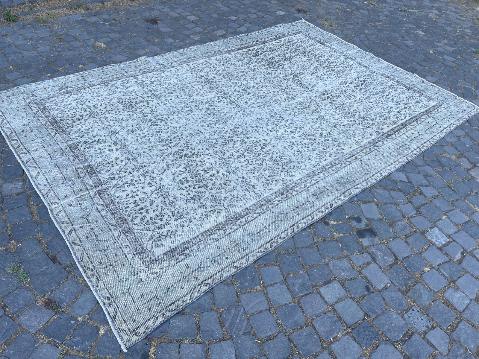Turkish Vintage Rug, Handmade Wool Rug, Bohemian Large Rug, 6,7 x 10, ft gallery