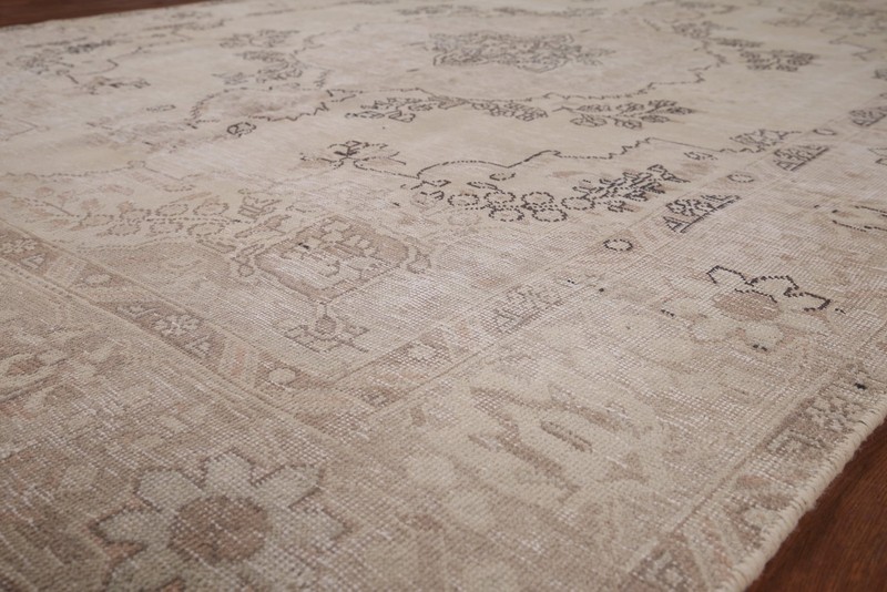 Muted Distressed Area Rug 6x9 Hand-knotted Wool Floral Traditional Carpet gallery