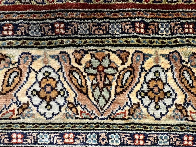 Authentic Silk On Silk Kaisary/Hereke Rug Turkish Signature 2’ 1” X 3’ 10.5” gallery