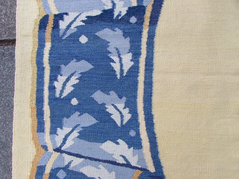 Vintage Kilim Traditional Hand Made Oriental Yellow Wool Large Kilim 257x180cm gallery