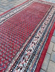 Handmade Vintage Turkish Tribal Paisley Runner,Fine Quality, Light Distress,5×11