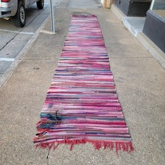 Swedish Handwoven Rag Runner Rug 18ft x 33in Multi-Color Boho Farmhouse Decor #2