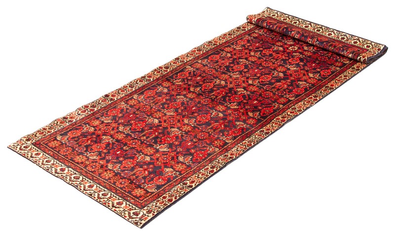 3'6" x 10'1" Vintage Hand-knotted Runner Rug Traditional Oriental Wool Carpet gallery
