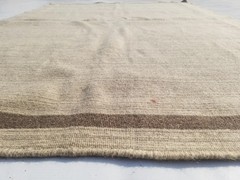 Vintage Handmade Traditional Beige Kilim Floor Rug Carpet 6.1×4.2ft