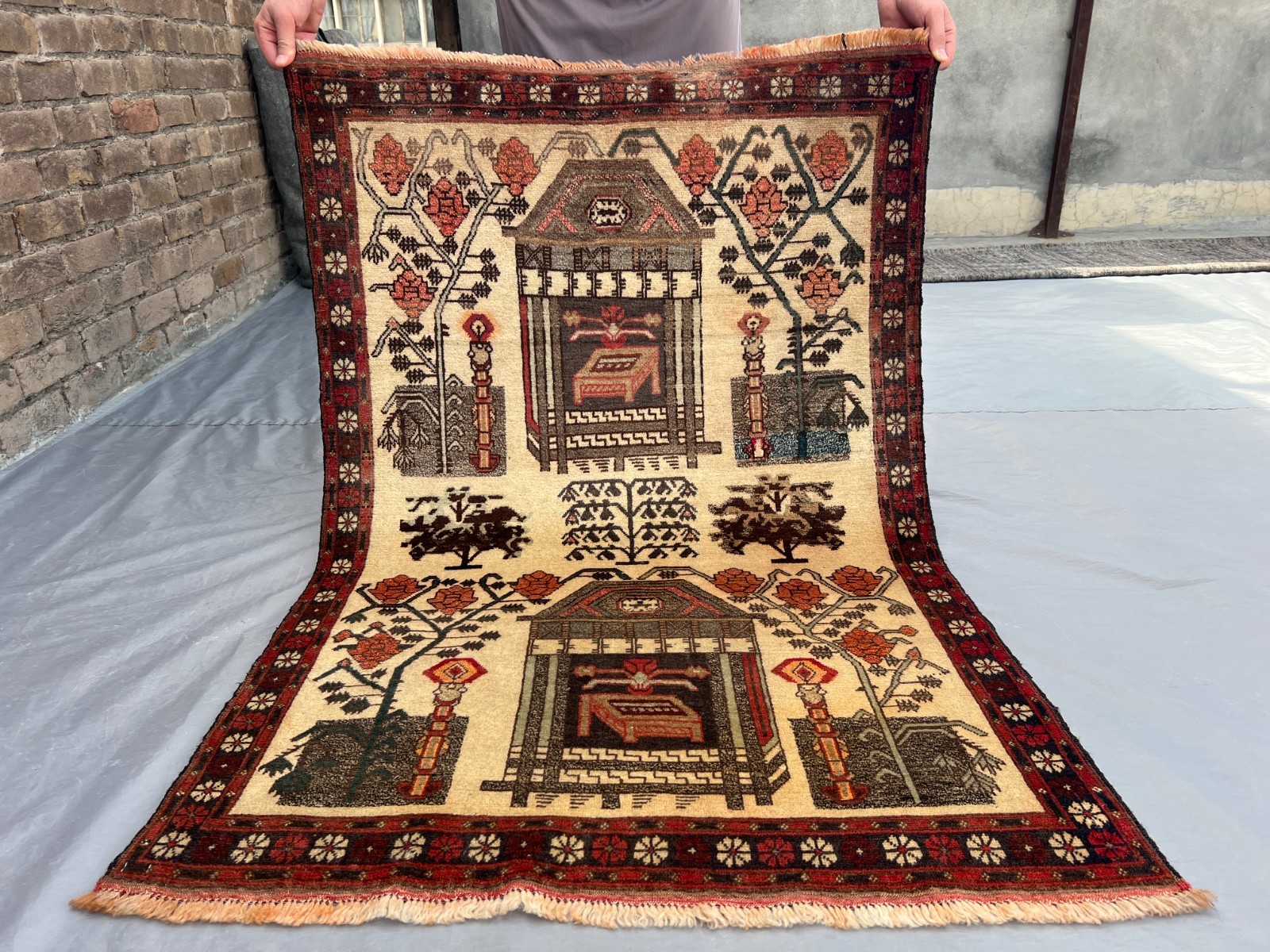 2'11x4'4 ft Vintage Afghan Rug, Hand Knotted Soft Pile Floral Tribal Area Carpet gallery