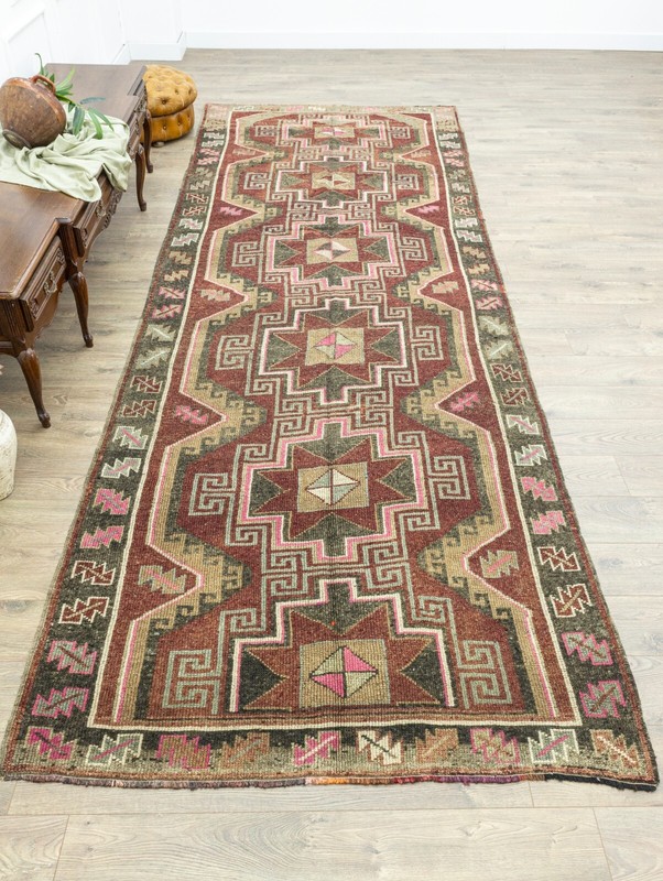 Extra Large and Long Vintage Oushak Runner 5.9x15 ft Hand-Knotted Turkish Carpet gallery
