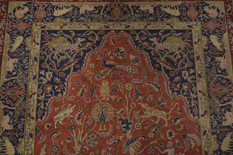 Premium Antique Traditional Wool Rug 4x6 – Vegetable Dyed Handwoven Carpet gallery