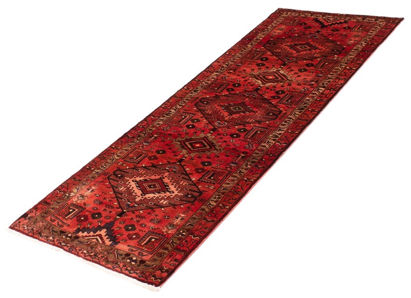 3'7" x 10'6" Vintage Hand-knotted Runner Rug Traditional Oriental Wool Carpet gallery