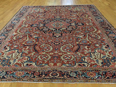 Rare 1920’s Antique Rust Red Color, Heriz Collection Rug 8’6″ x 11’7″