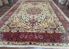 Marvelous Per’sian Tab’riz Rug 10×13, Very Fine 380 KPSI