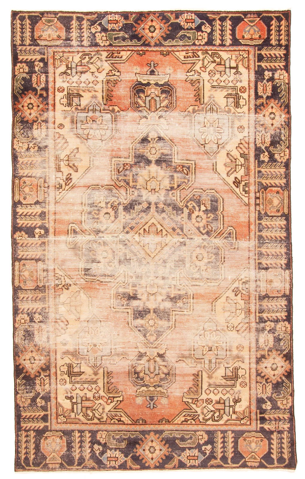 Vintage Traditional Hand-Knotted Area Rug 4'11" x 8'2" Oriental Wool Carpet gallery
