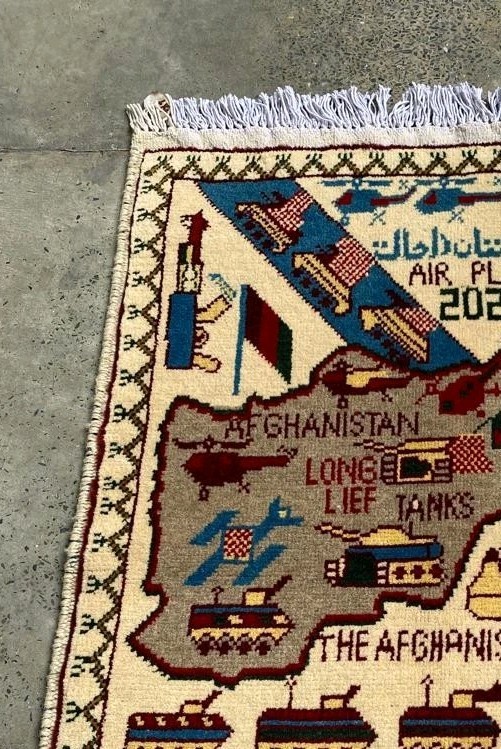 Handmade Afghan War Rugs Great Quality Beauiful design Size 80x60cm gallery