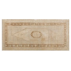 Vintage Turkish Oushak Rug 60+ Years Old – 3.9×8.2 ft / 120×250 cm