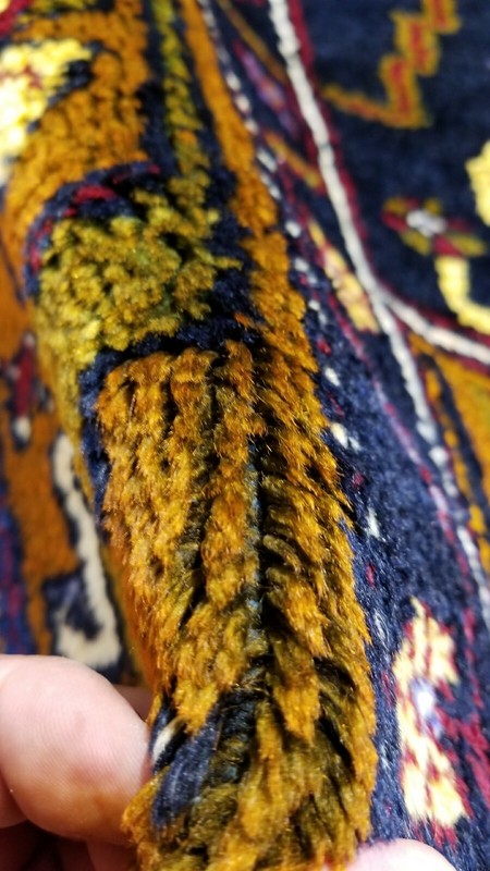 Exquisite Antique 1900-1930s Lambs Wool Pile Natural Dye Area Rug 4'6''x8'6'' gallery