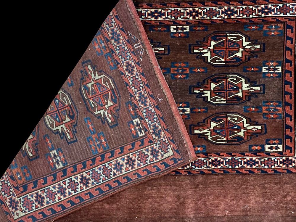 Antique Tekke Yomud Yomut Saryk Chuval Rug Bag Face, Turkmen Rug, Turkoman Rug