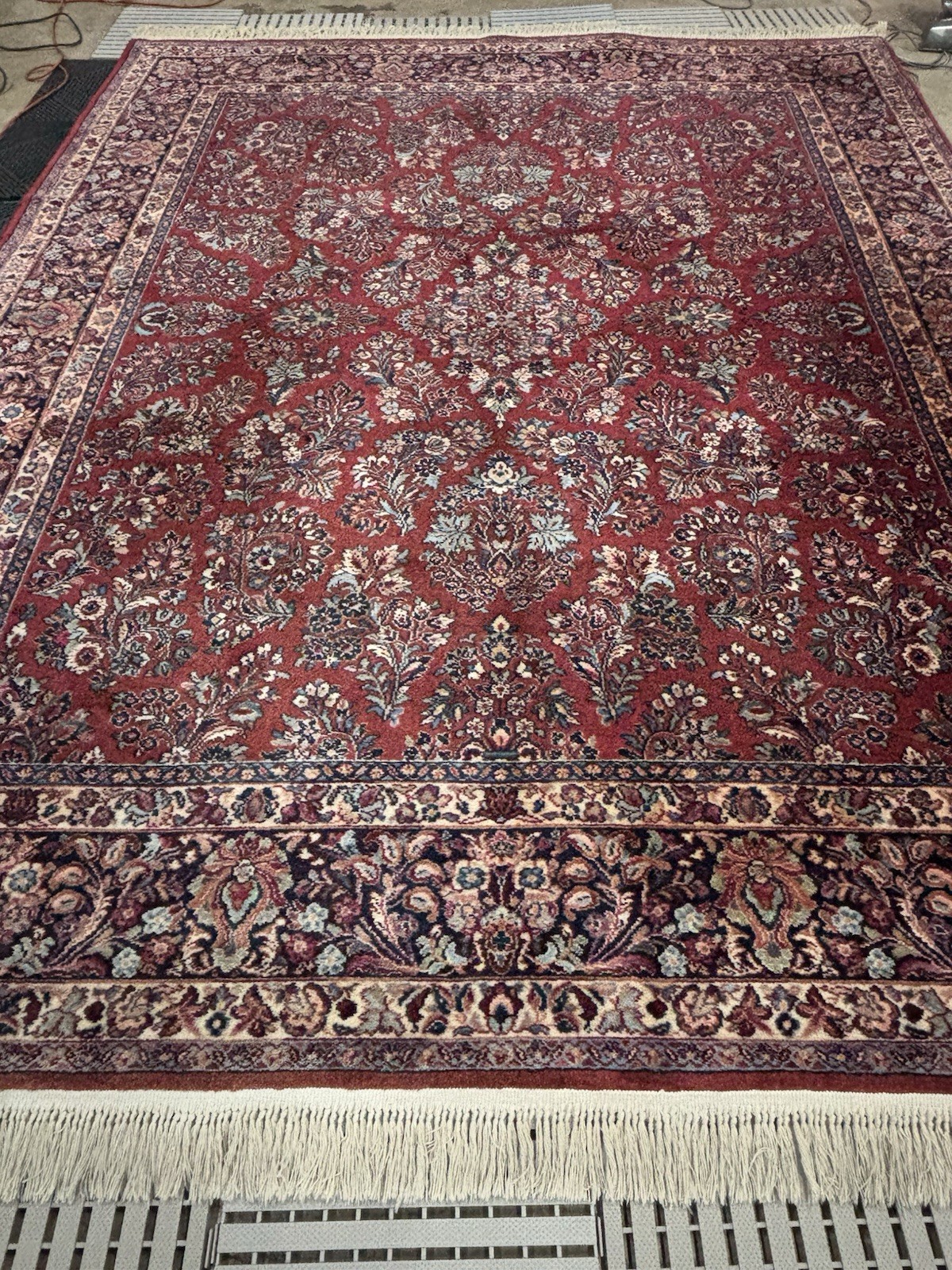 Authentic 8.8 x 10 Vintage Karastan Red Sarouk Rug #785 gallery