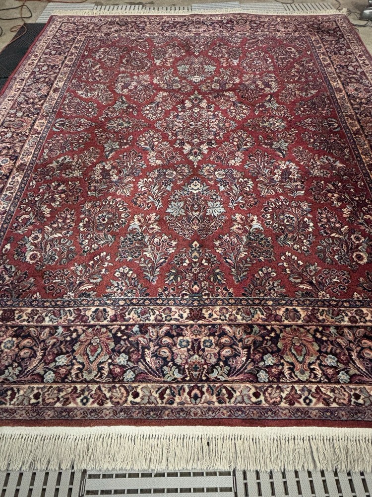 Authentic 8.8 x 10 Vintage Karastan Red Sarouk Rug #785
