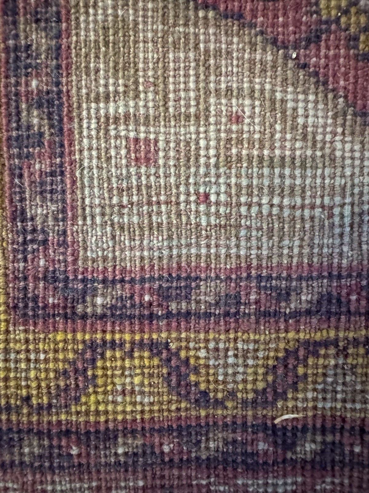 Small Vintage Turkish Hand Woven Rug Door Mat 2’ 8” X 1’ 10.5” Yellow Magenta gallery