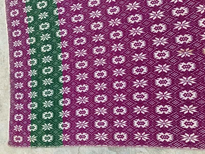 Vintage Handmade Geometric Floral Traditional Wool Flatwave Rug 201x173 cm gallery