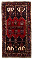 Vintage 4’2″ x 7’10” Traditional Hand Knotted Vegetable Dye Wool Area Rug