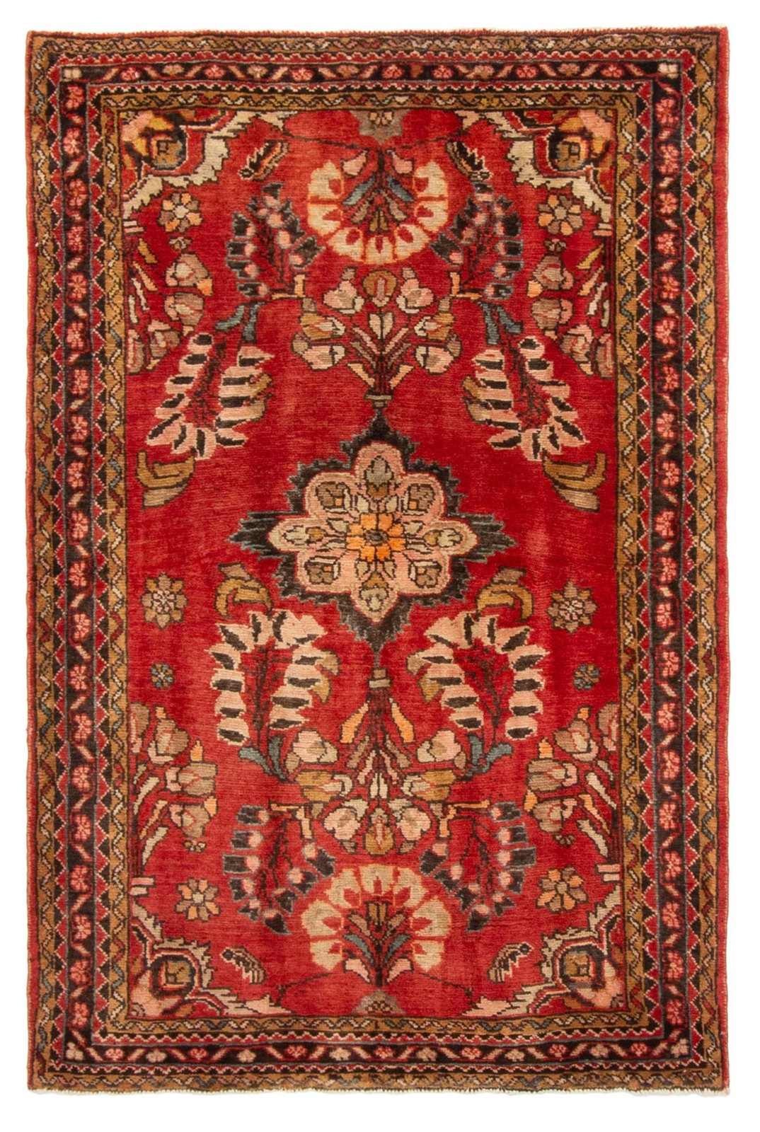 Vintage Traditional Hand-Knotted Area Rug 3'5" x 5'4" Oriental Wool Carpet gallery