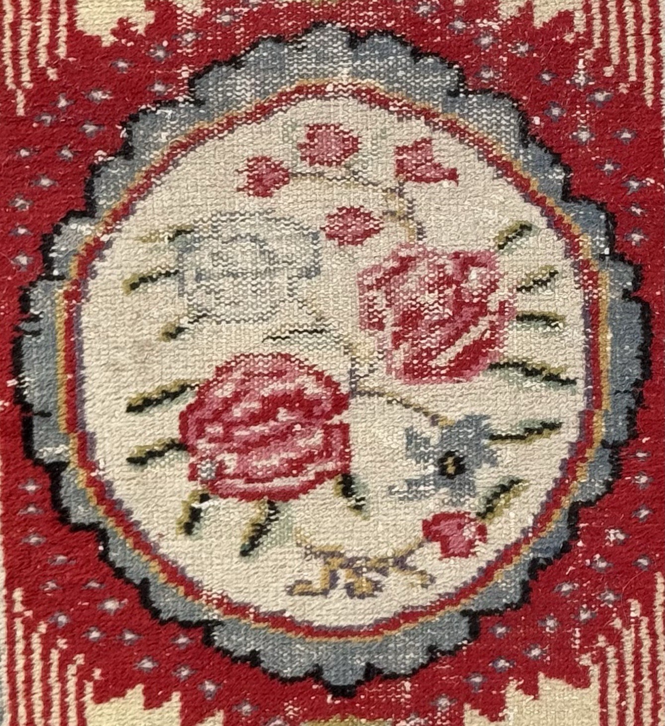 Beautiful Distressed Vintage Rug From Afyon Turkey - 132cm x 84cm gallery