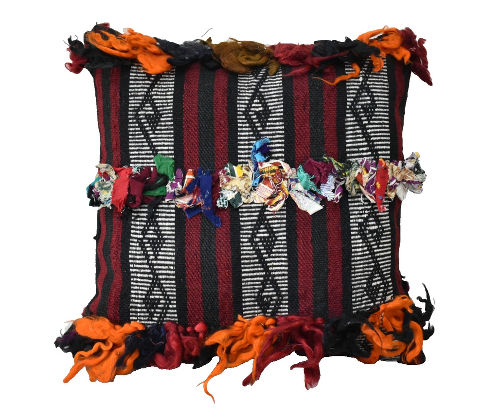 Turkish Kilim Pillow Cover Sofa Rug 16''x16'' Decorative Handmade Cushion Cover