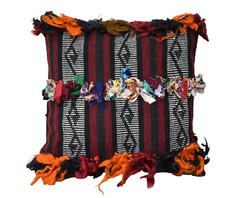 Turkish Kilim Pillow Cover Sofa Rug 16”x16” Decorative Handmade Cushion Cover