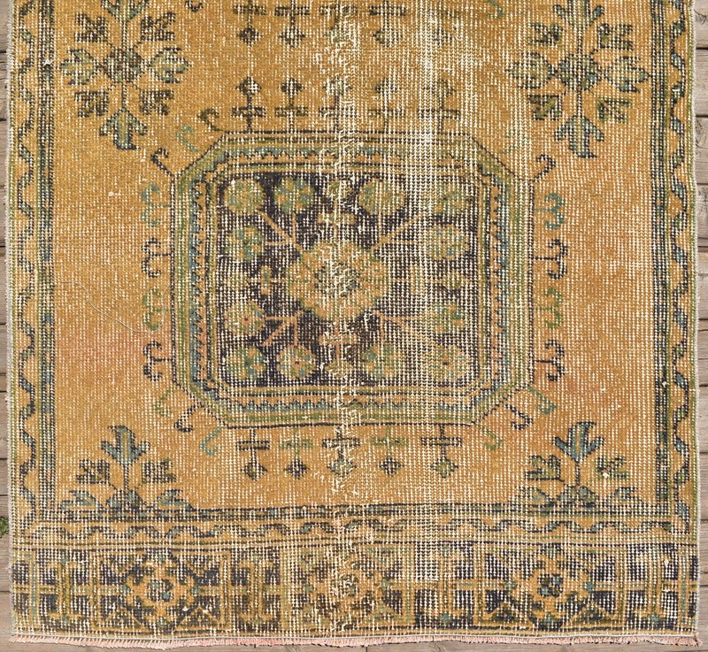Turkish 2x11 Oushak Oriental Runner Vintage Hallway Stairs Rug 35''x137'' gallery
