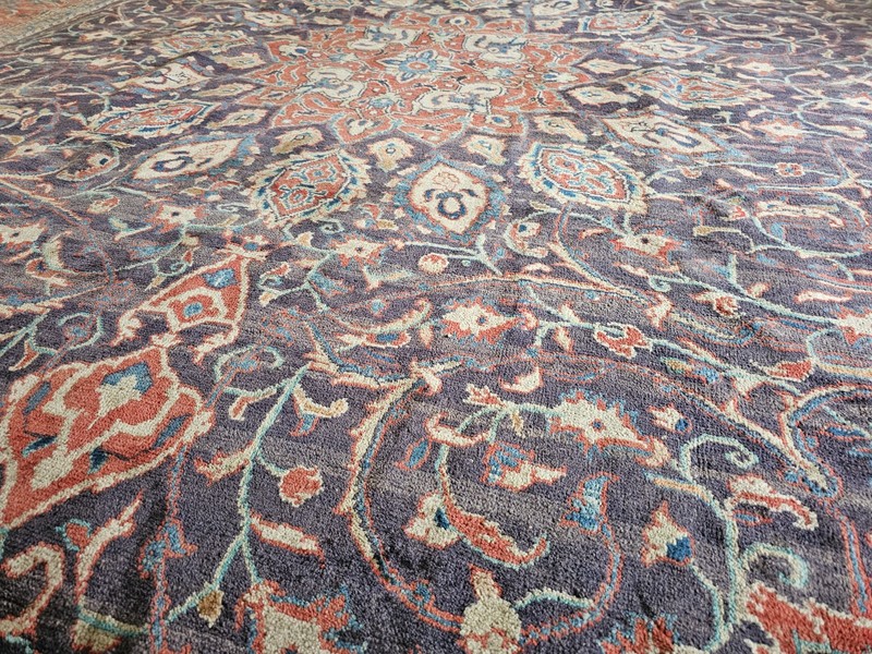 9.8 x 12.10 VINTAGE FINE USHAK RUG CAUCASIAN ANTIQUE SERAPI HERIZ KAZAK gallery