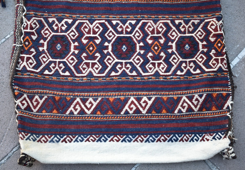 Antique Turkish Rug 29'' x 49'' Collectors Item Sumak Bergama Camel Bag Wall Rug gallery