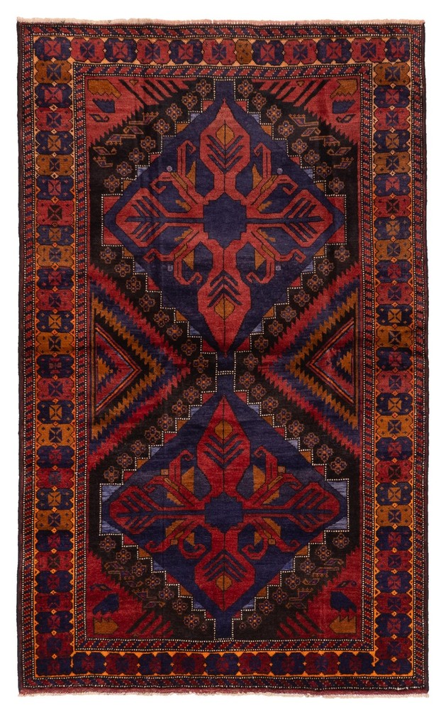 Traditional Vintage Hand-Knotted Area Rug 3'9" x 6'3" Oriental Wool Carpet