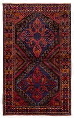 Traditional Vintage Hand-Knotted Area Rug 3’9″ x 6’3″ Oriental Wool Carpet