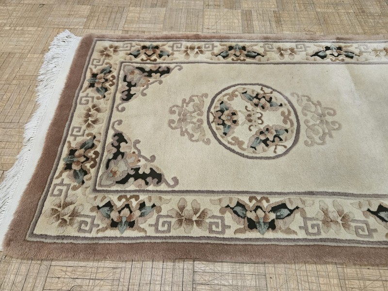 2.6x8 CHINESE RUG VINTAGE AUBUSSON PEKING AUTHENTIC 100% WOOL ORIENTAL RUG gallery
