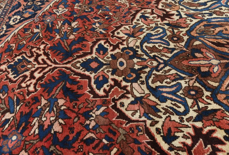 Semi-Antique Floral Handmade Wool Oriental Dining Room Carpet Rug 9'10X12'6 ft gallery