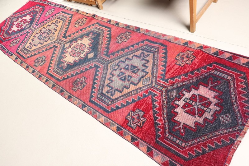 Vintage Rugs, Oushak Rug, Turkish Rug, Bedroom Rugs, 3.3x11.1 ft Runner Rugs gallery