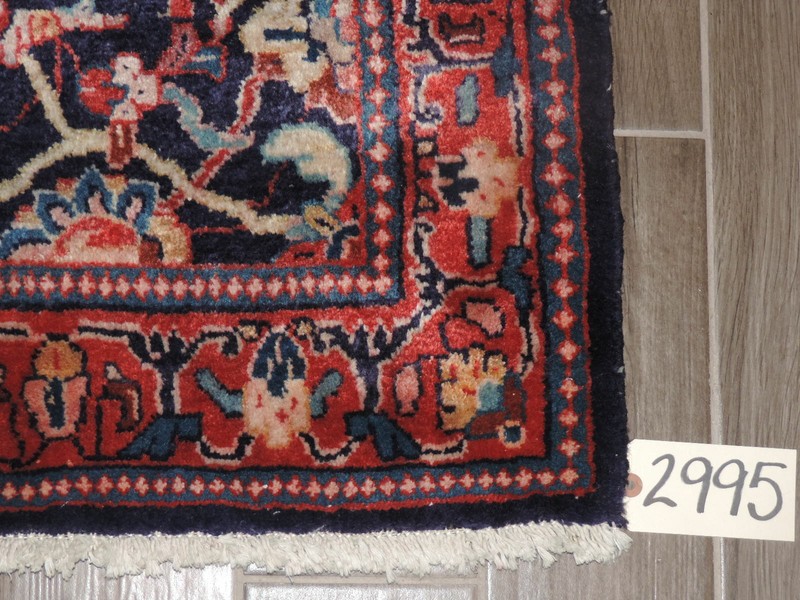 4x9ft. Handmade Vintage Sarouk Wool Runner gallery
