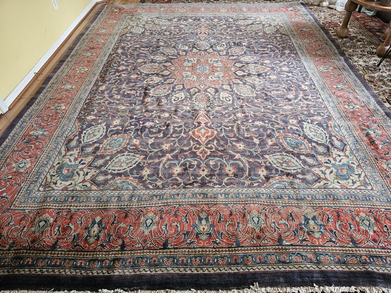 9.8 x 12.10 VINTAGE FINE USHAK RUG CAUCASIAN ANTIQUE SERAPI HERIZ KAZAK gallery