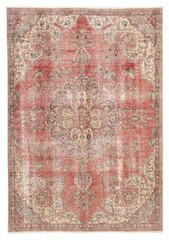 Vintage Oriental Hand-Knotted Carpet 7’1″ x 10’1″ Traditional Wool Area Rug