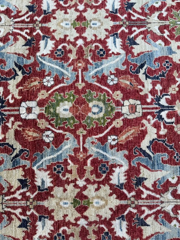 Contemporary Handmade Afghan Oriental Rug, Geometric Allover Design, 9x12 gallery