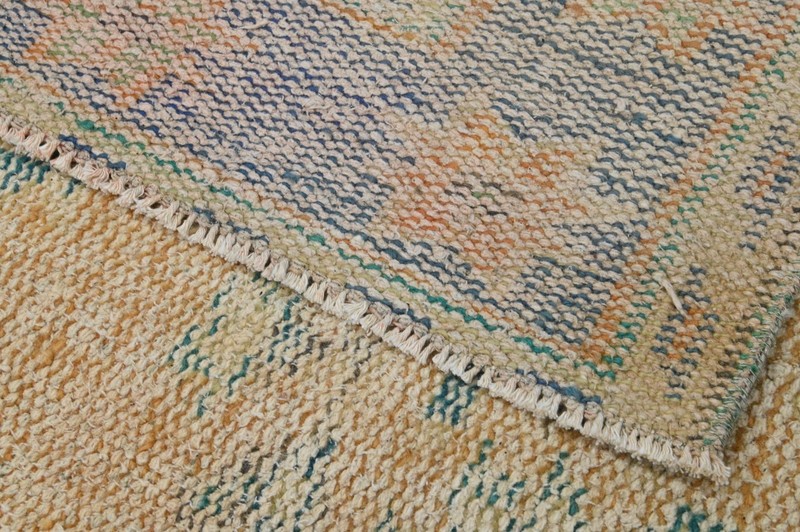 Vintage Turkish Oushak Rug, Orange 6x9 ft, Handmade Wool, Bohemian Anatolian gallery
