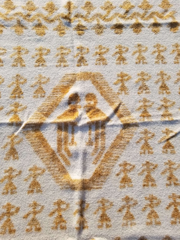 Vintage Traditional Guatemalan Handmade Wool Multicolor Kilim 192x137cm gallery