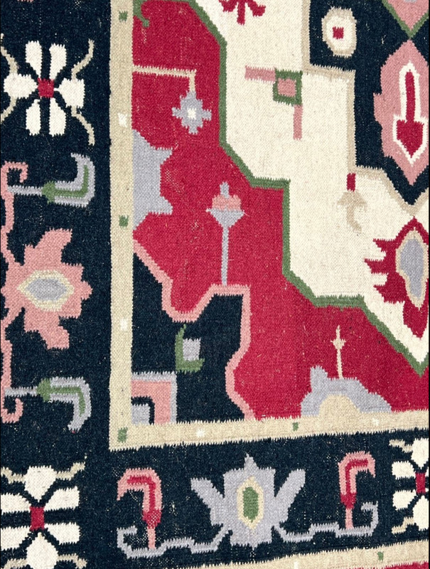 Antique Anatolian Kilim Flatweave Rug 6'9" x 4'7", Turkish Handwoven gallery