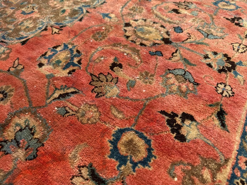 8x11 PINK ANTIQUE RUG ORIENTAL HAND-KNOTTED handmade real colorful coral 8x10 ft gallery