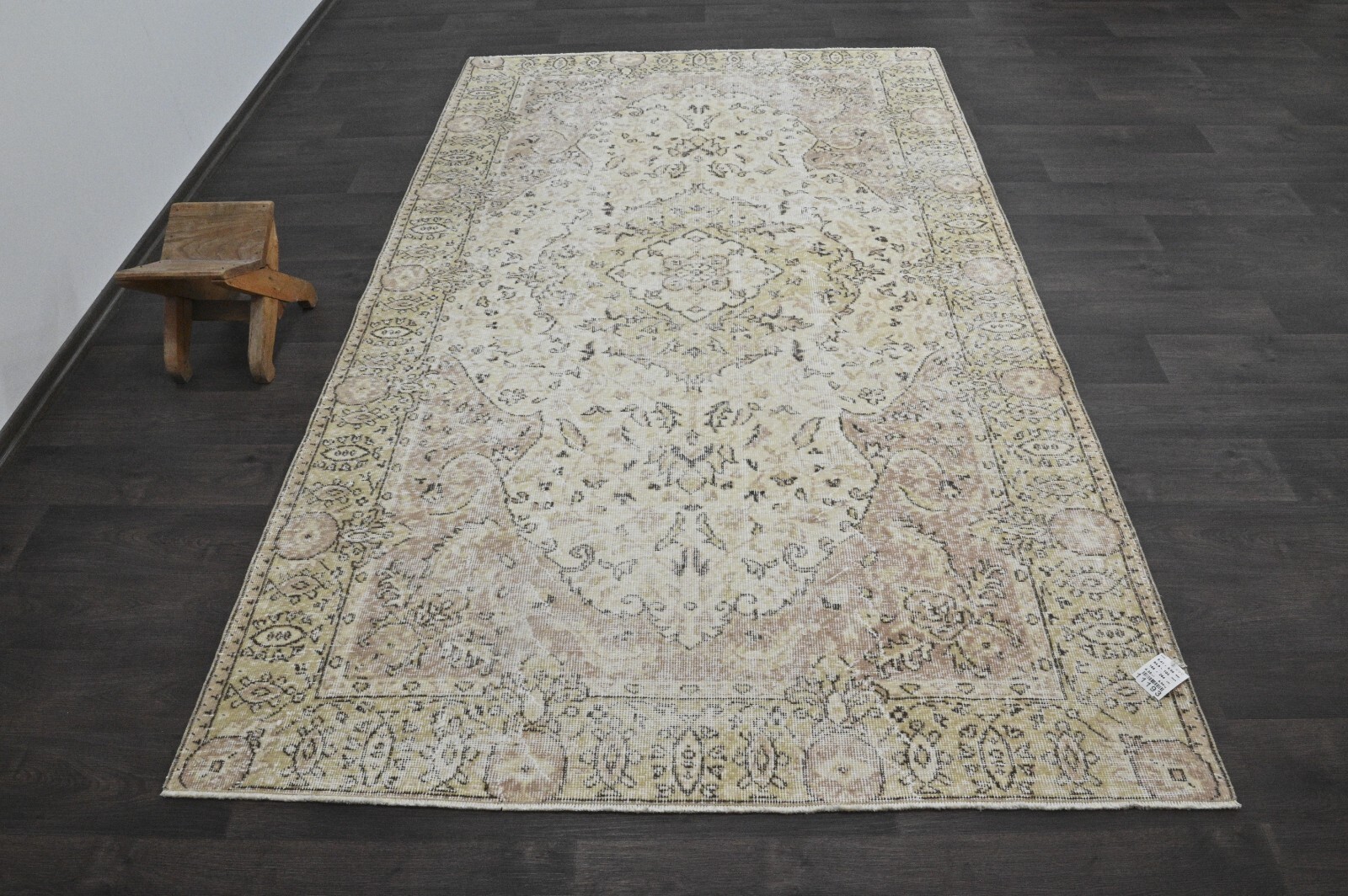 Oushak Turkish Vintage Rug 5x9 Kilim Rug Anatolian Handmade Boho Decor BEIGE gallery